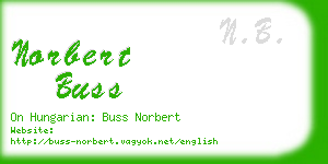 norbert buss business card